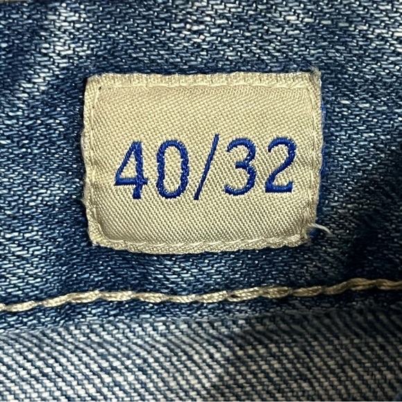 Men’s Smoke Rise Tokyo Ferry Blue Taper Stretch Denim Jeans Size 40x32 - Picture 11 of 14